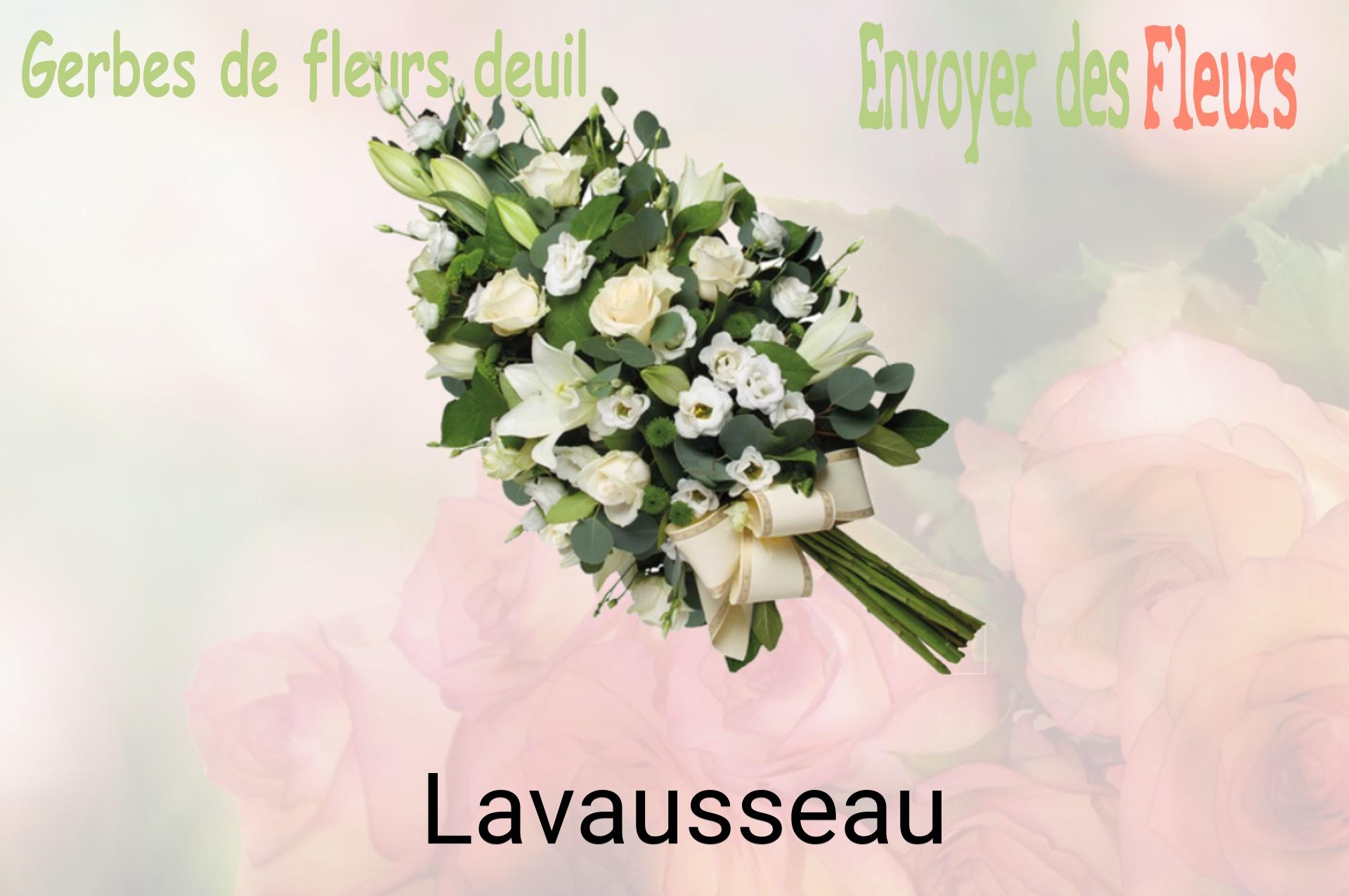 Gerbe de fleurs de deuil livrée à Lavausseau